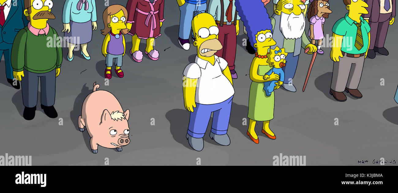 Les Simpson - LE FILM DAN CASTELLANETA voix Homer Simpson JULIE KAVNER voices Marge Simpson Les Simpson - Le film Date : 2007 Banque D'Images