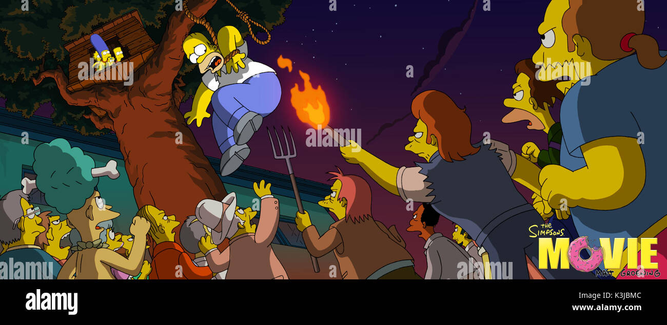 Les Simpson - LE FILM DAN CASTELLANETA voix Homer Simpson Les Simpson - Le film Date : 2007 Banque D'Images