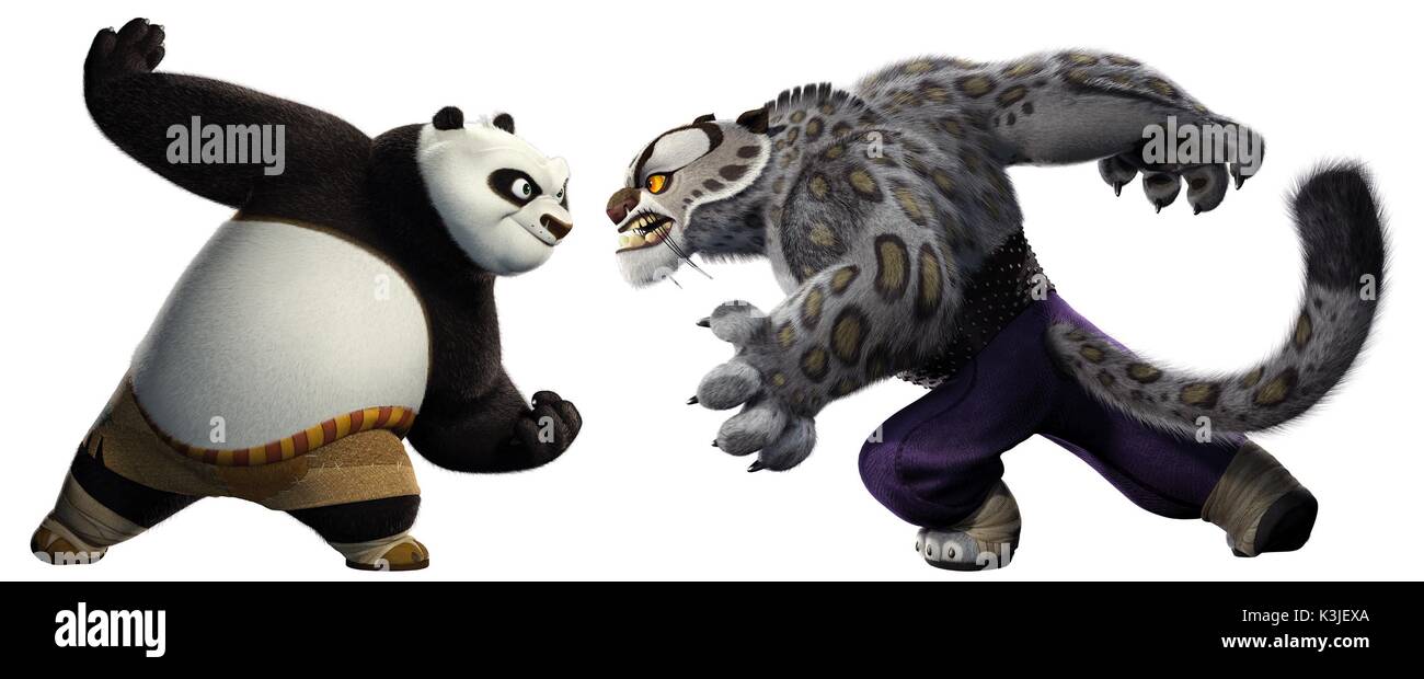 KUNG FU PANDA JACK BLACK voices Po, Ian McSHANE voix Tai Lung KUNG FU PANDA Date : 2008 Banque D'Images