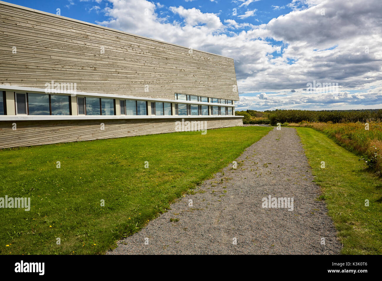 Centre d'accueil ; Falaises fossilifères de Joggins, Nouvelle-Écosse, Canada Banque D'Images Centre d'accueil ; Falaises fossilifères de Joggins, Nouvelle-Écosse, Canada Banque D'Images
