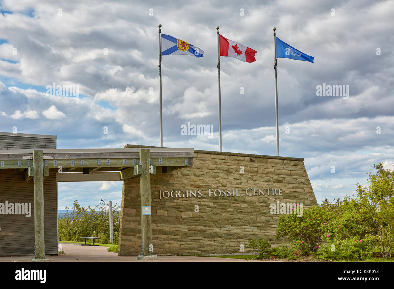 Centre d'accueil ; Falaises fossilifères de Joggins, Nouvelle-Écosse, Canada Banque D'Images