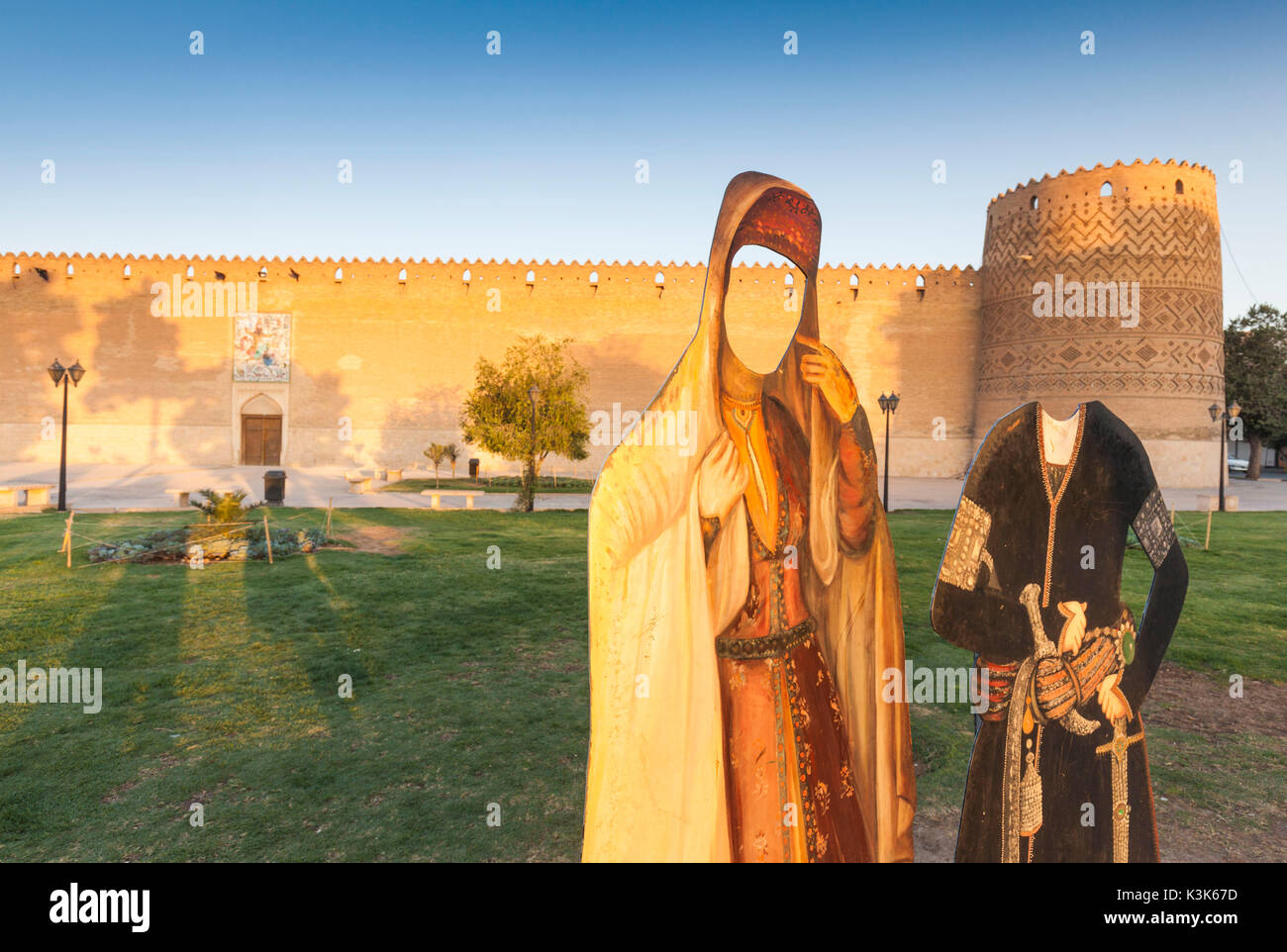 L'Iran, au centre de l'Iran, Shiraz, Arg-e Karim Khan Citadelle, forteresse et photo-ops découpes Banque D'Images