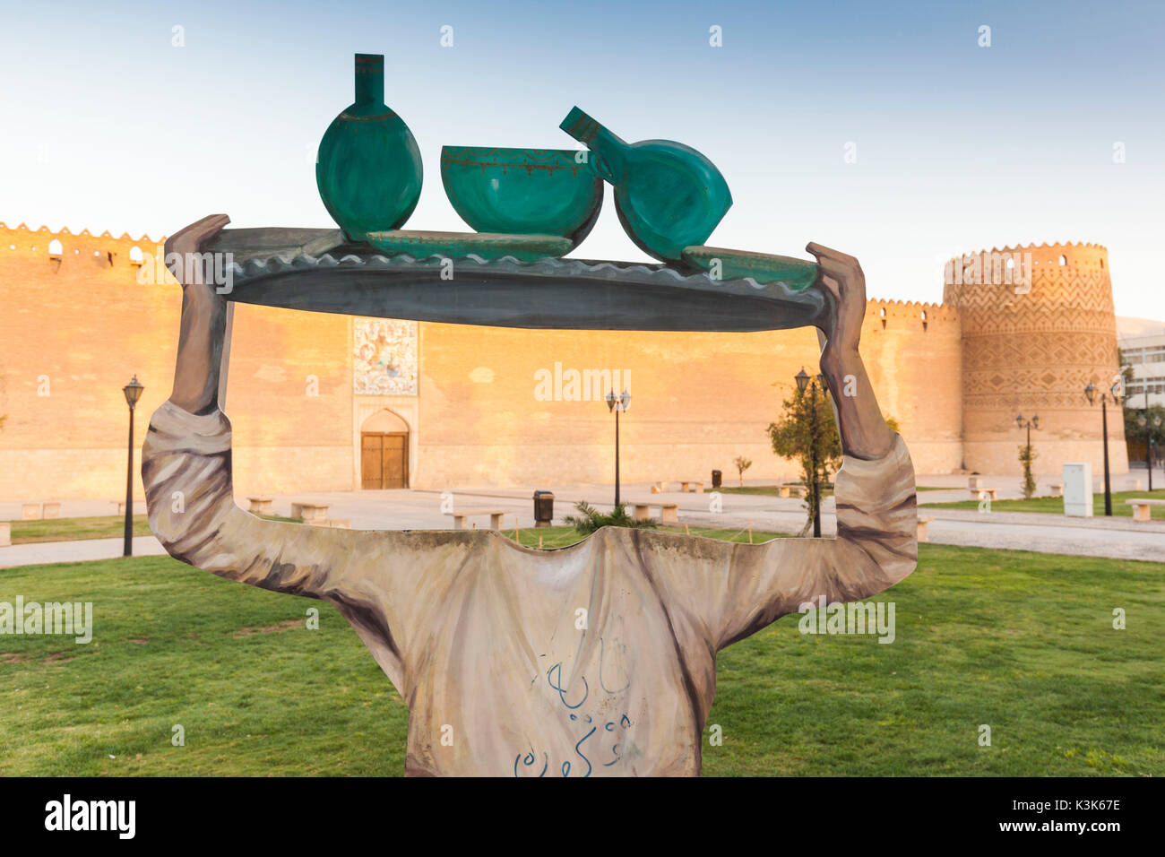 L'Iran, au centre de l'Iran, Shiraz, Arg-e Karim Khan Citadelle, forteresse et photo-ops découpes Banque D'Images