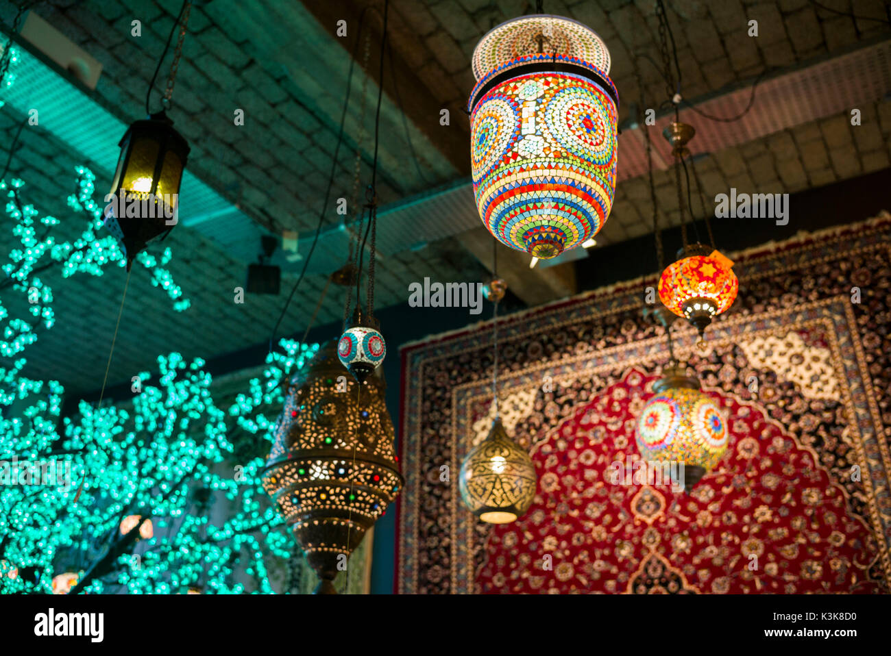 Pays-bas, Rotterdam, sur le thème du Moyen-Orient et les lumières des lampes Banque D'Images