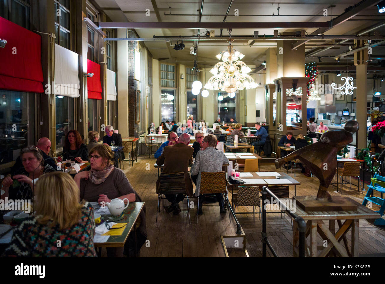 Pays-bas, Rotterdam, l'Hôtel New York, un restaurant et un bar dans l'ancien QG de l'expédition de Holland America Line dans le vieux port, de l'intérieur Banque D'Images