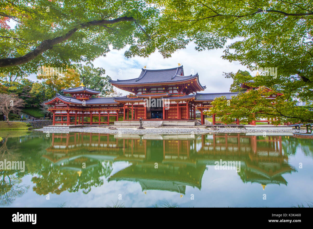 Le Japon, Kyoto, Uji Byodo-in, Ville , Phoenix Hall, (W.H.) Banque D'Images