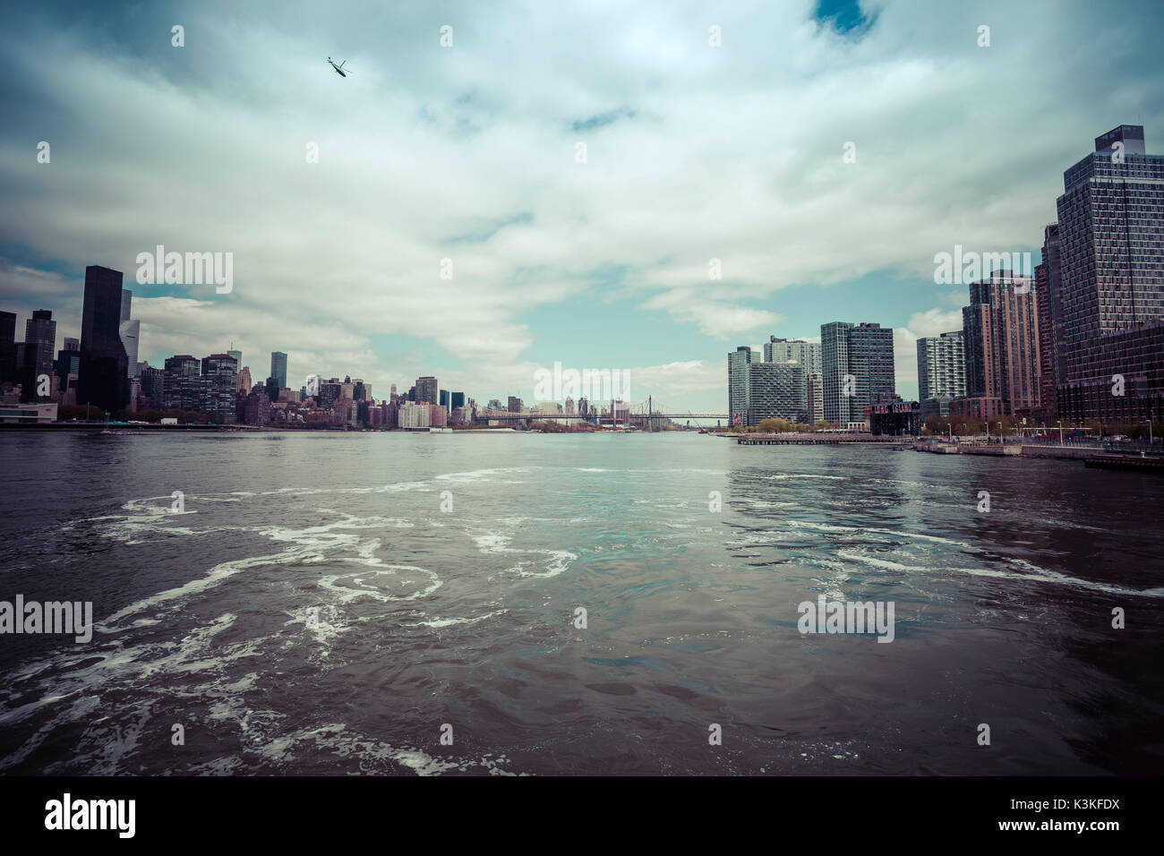 Hunters Point, Long Island, East River View Ferry, Skyline, New York, USA Banque D'Images