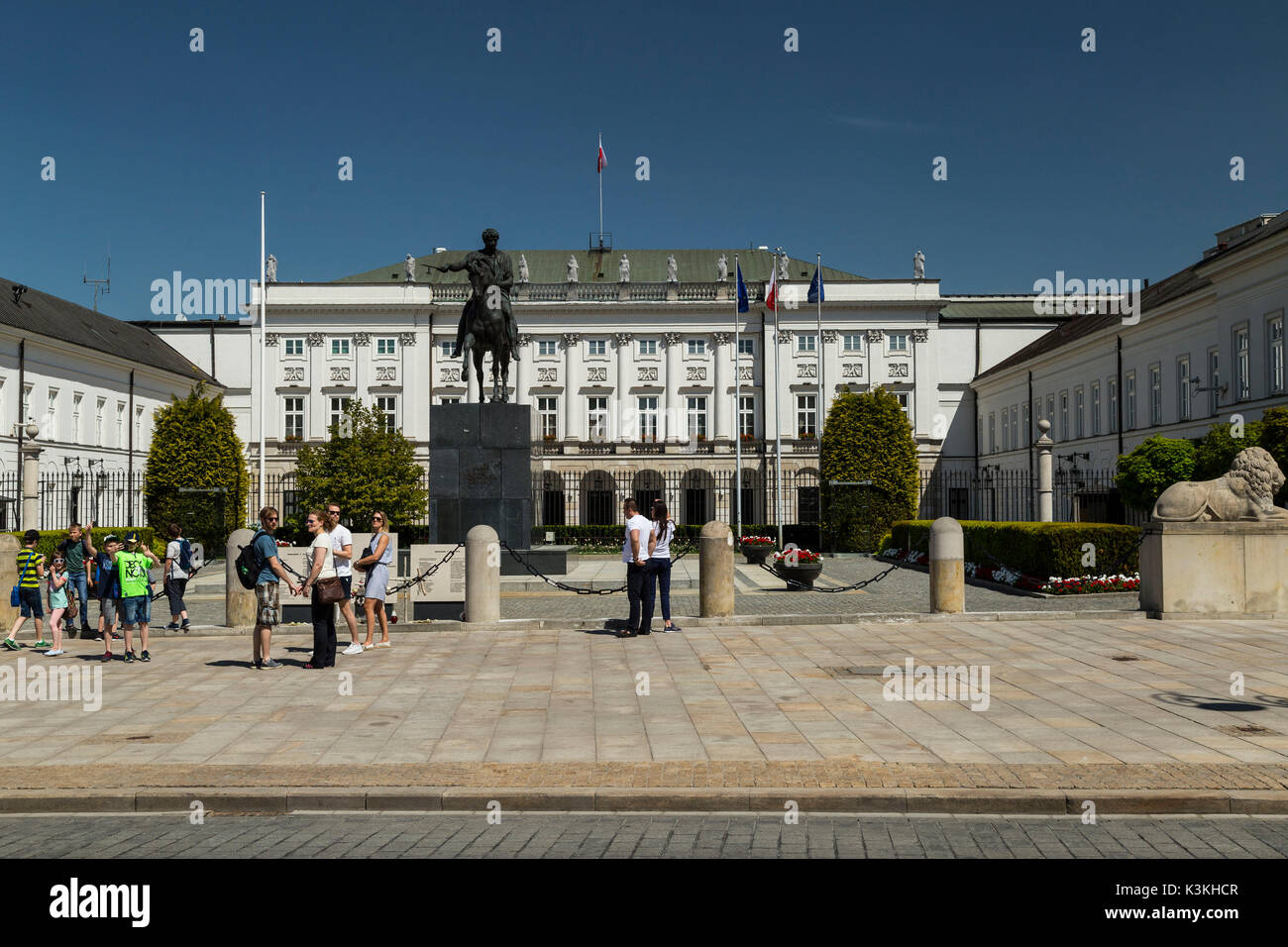 Europa, en Pologne, en Voïvodie de Mazovie, Varsovie - la capitale et la plus grande ville de Pologne / Palais Présidentiel / Krakowskie Przedmiescie Banque D'Images