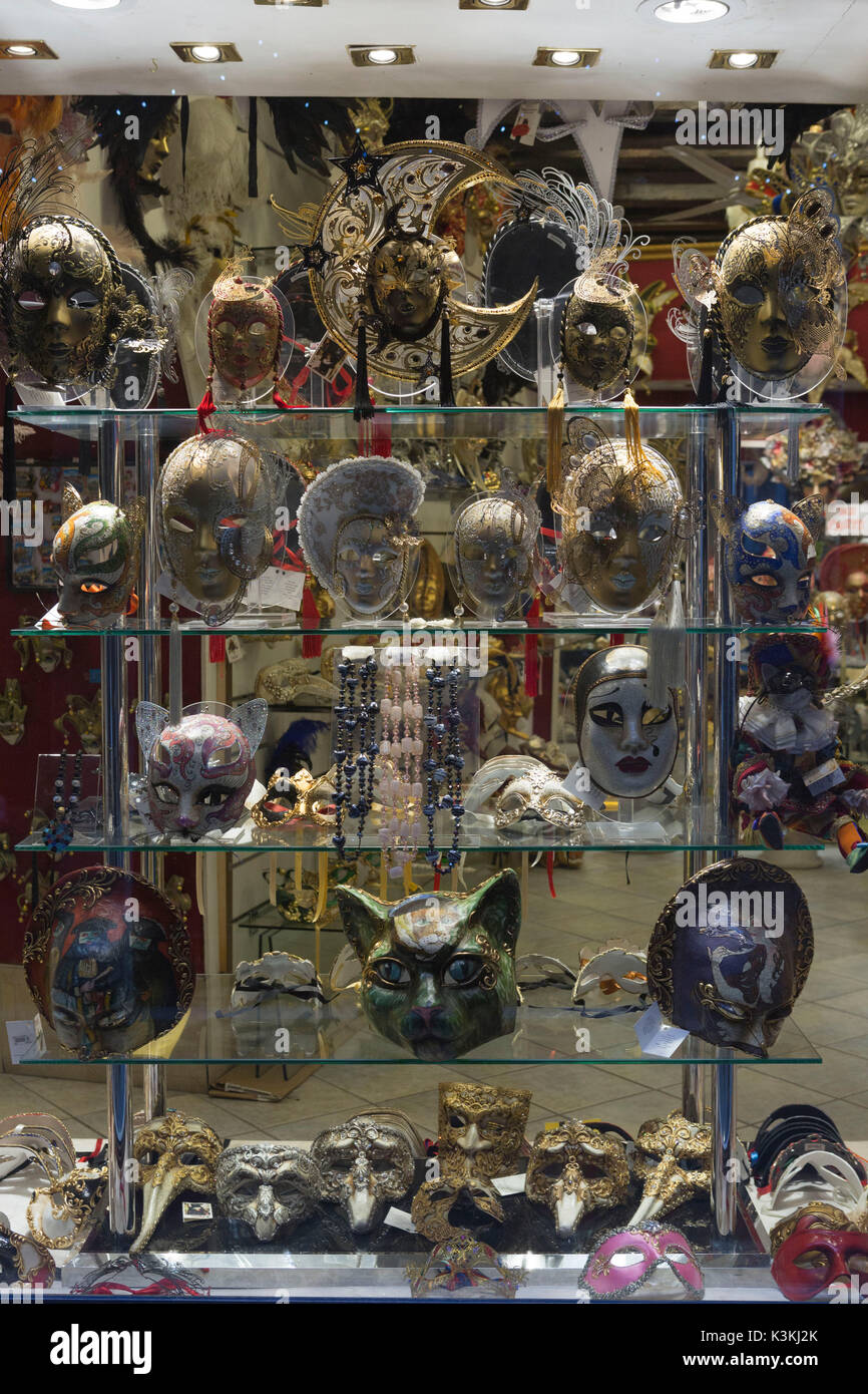 L'Europe,Italie,Veneto,Venise. Masque de carnaval typique dans le centre de Venise. Banque D'Images