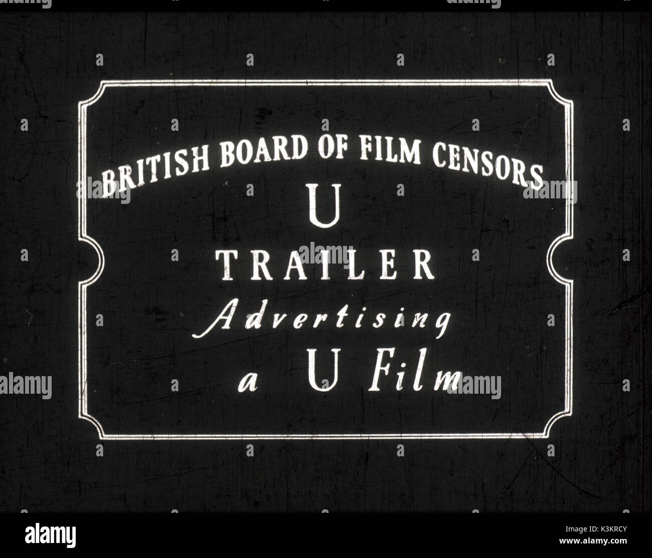 Un pré-remorque tag censurer, 1950 Banque D'Images