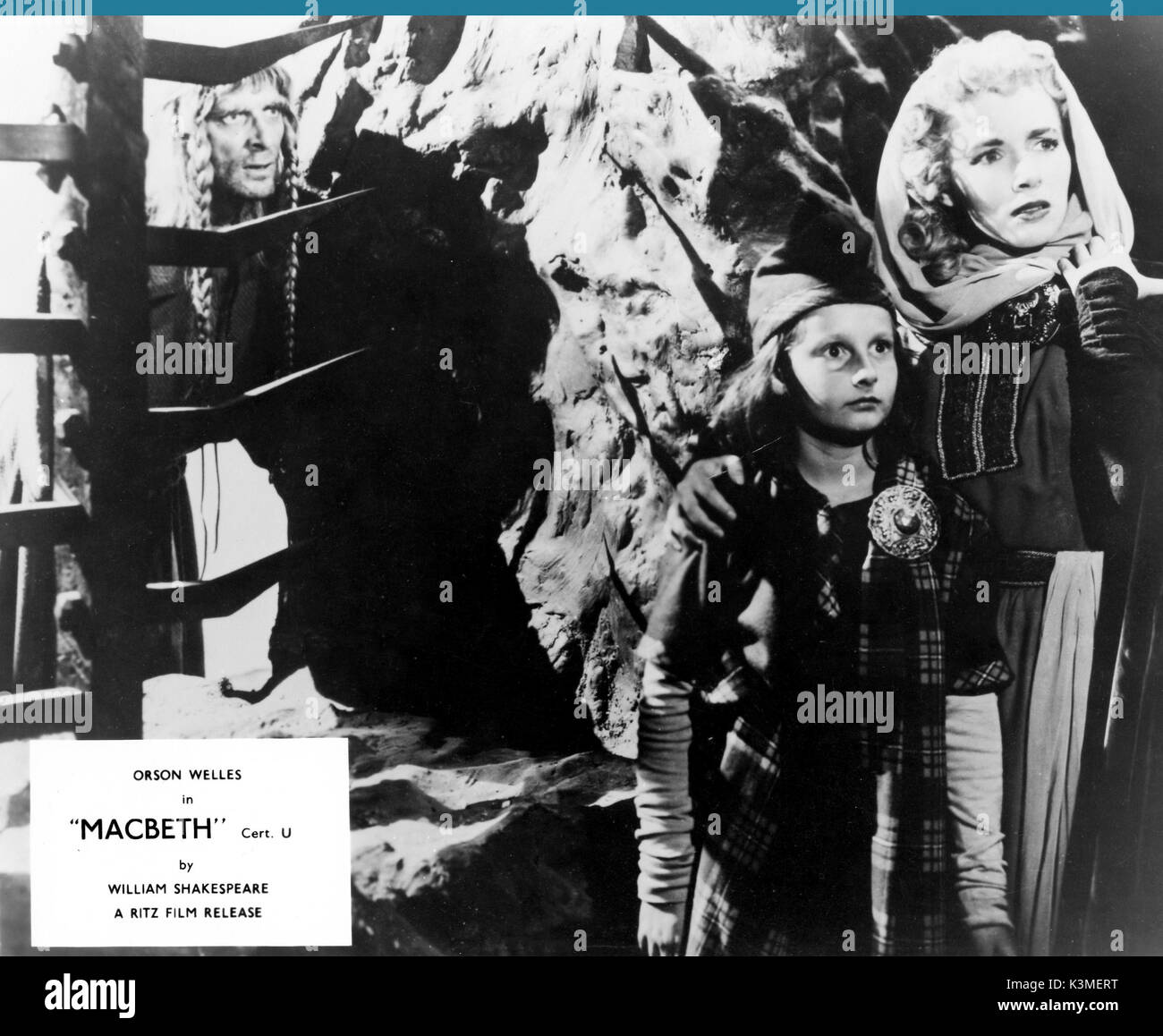 MACBETH [US] 1948 ALAN NAPIER, PEGGY WEBBER comme Lady MacDuff, CHRISTOPHER WELLES Date : 1948 Banque D'Images