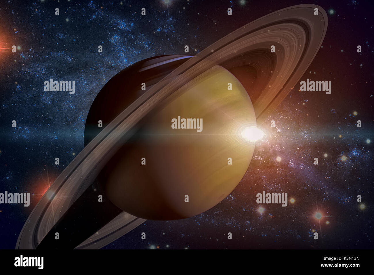 Le Système Solaire Saturne Elle Est La Sixième Planète à