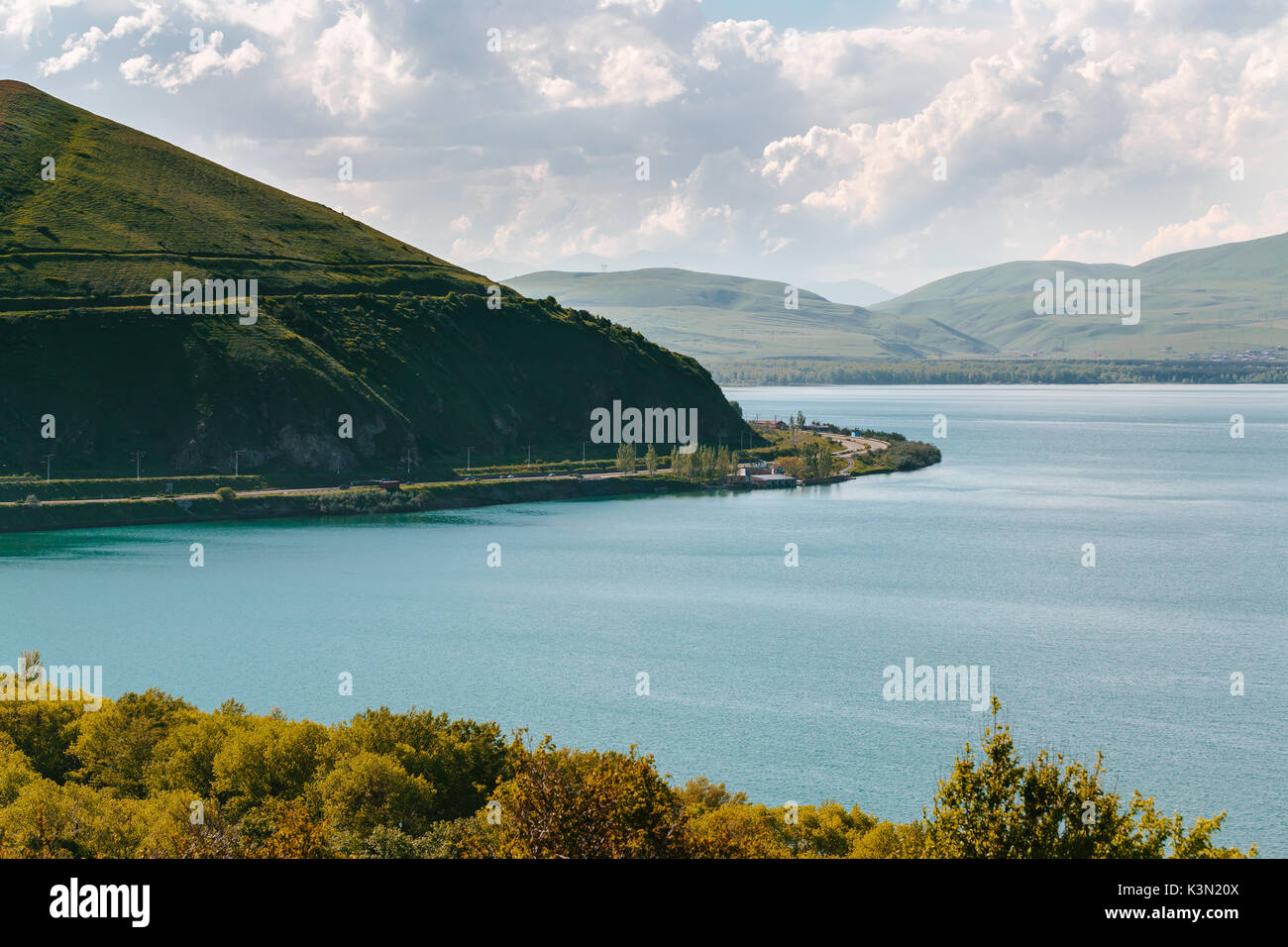 Le lac Sevan, en Arménie Banque D'Images