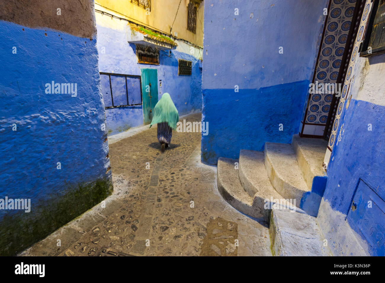 Chefchaouen, Maroc. La médina bleue. Banque D'Images