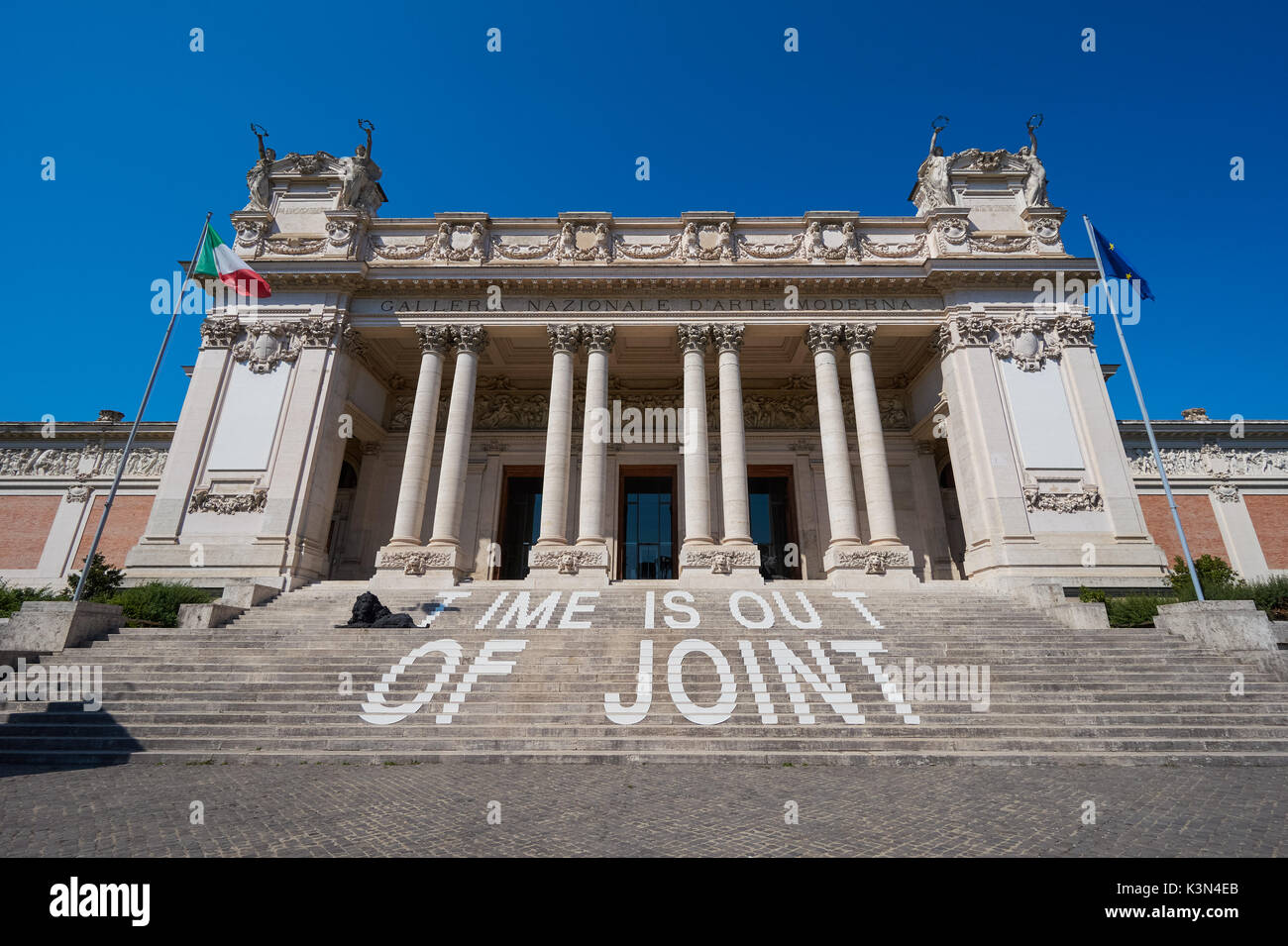 Entrée de la galerie nationale d'Art Moderne de Rome, Italie Banque D'Images