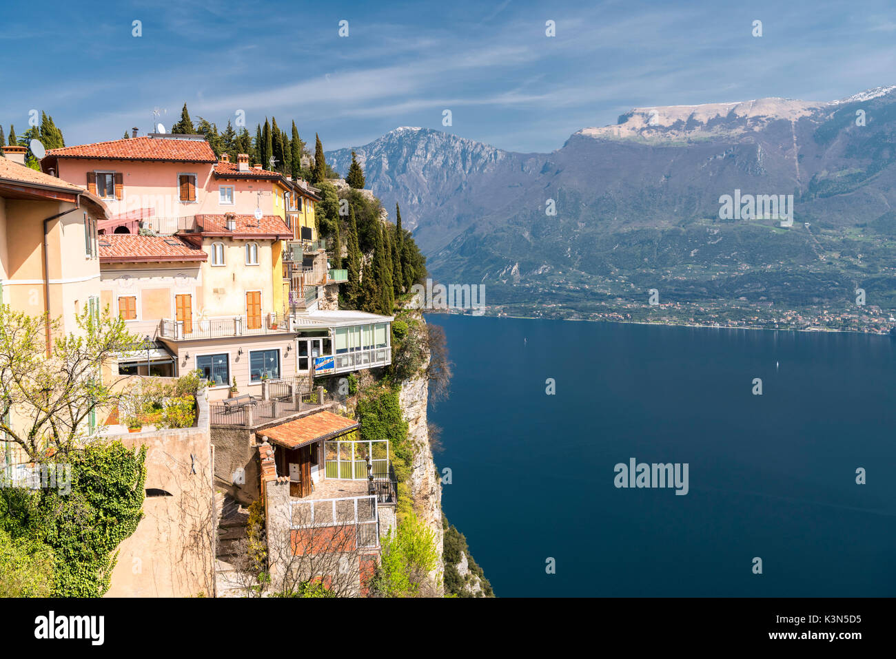 Pieve Tremosine, Garda, Lac de Garde, province de Brescia, Lombardie, Italie. Banque D'Images
