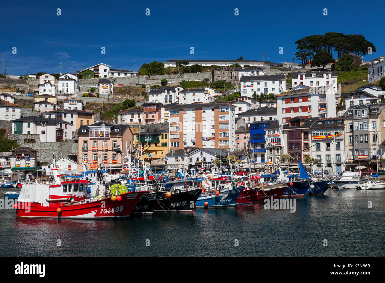 Luarca, Province d'Oviedo, Asturias, Espagne du Nord, en Espagne, en Europe. Banque D'Images