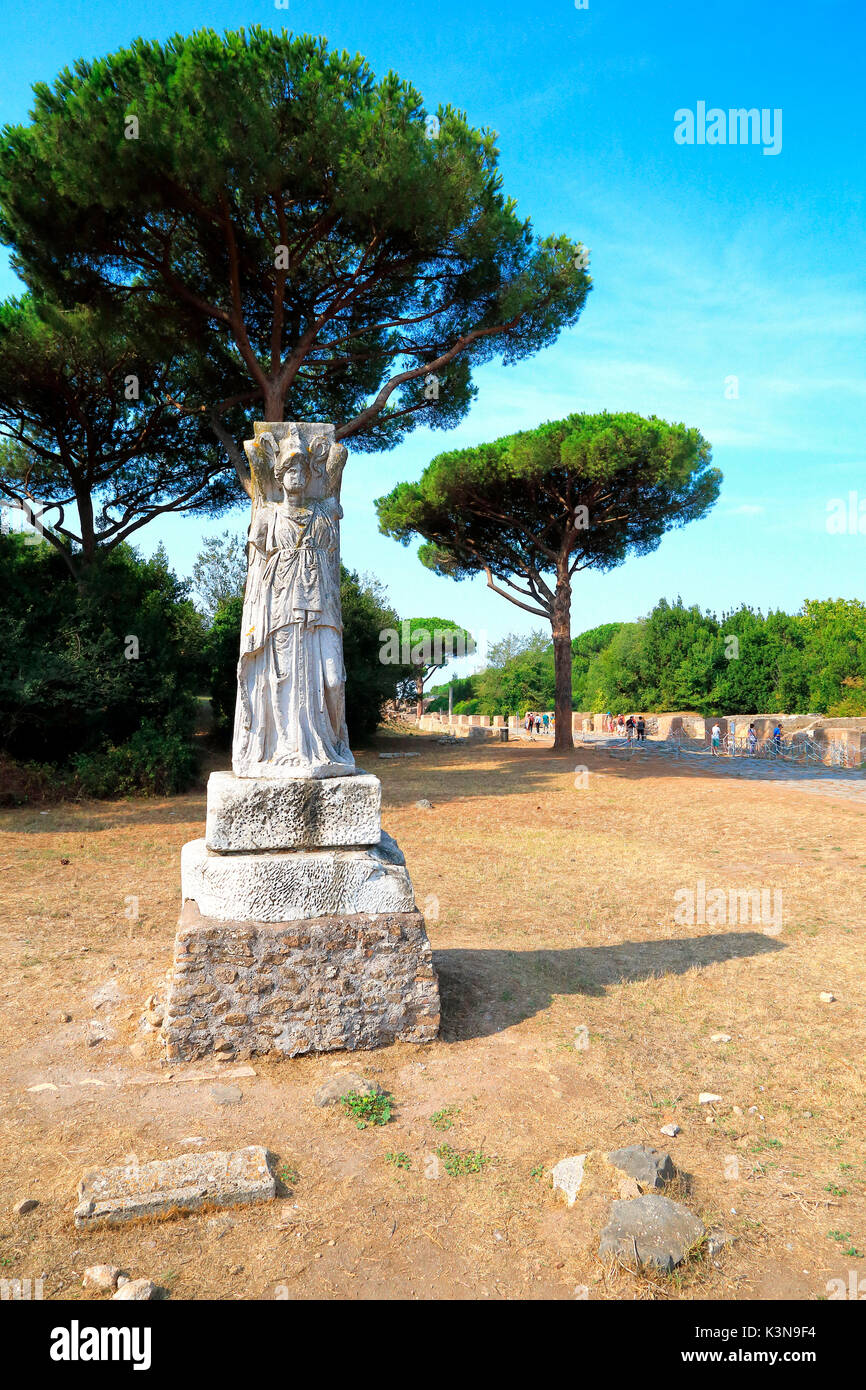 Zone archéologique d'Ostia Antica, Rome, Latium Italie district Banque D'Images