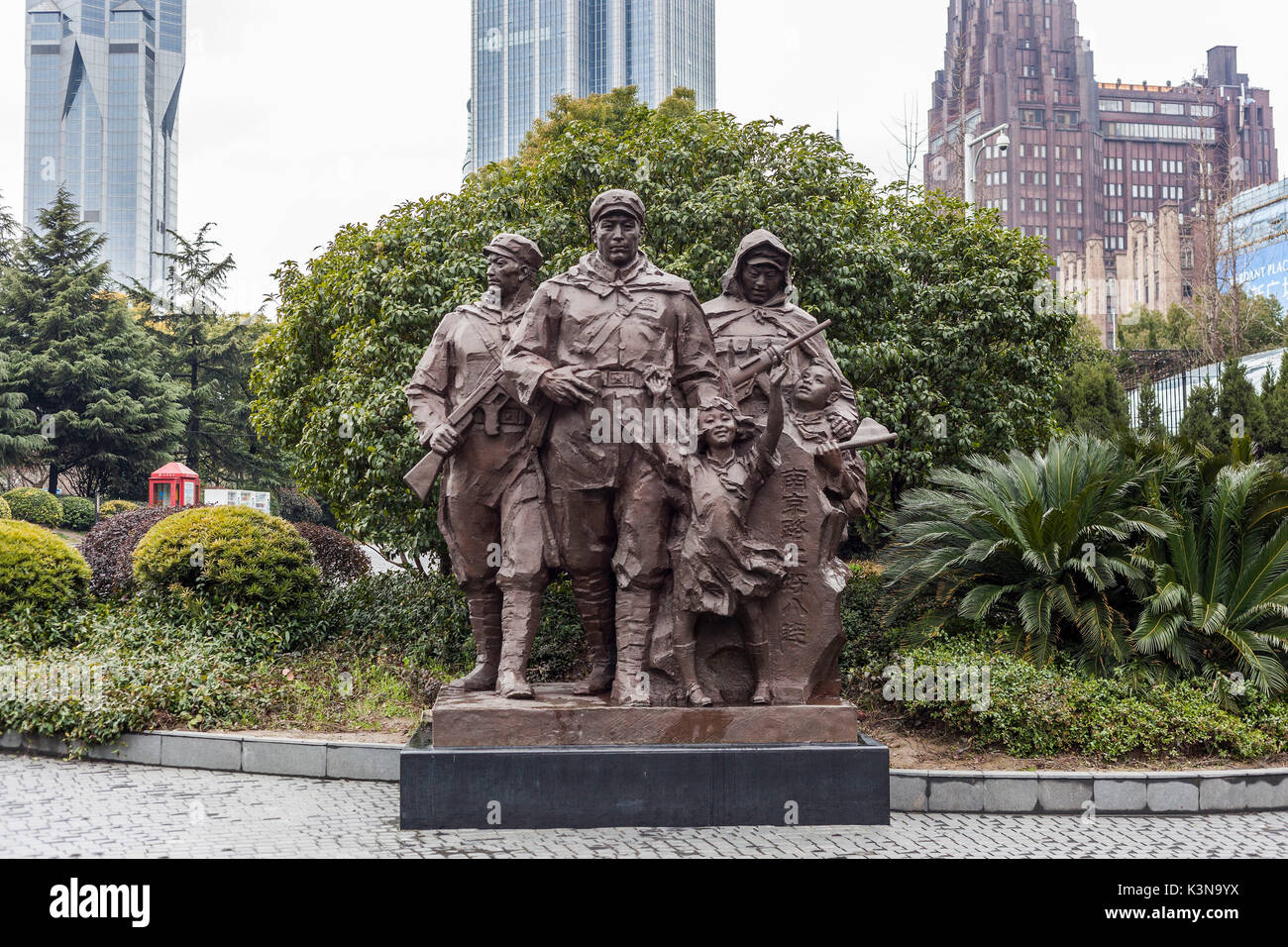 Chine, Shanghai Scène de rue. Banque D'Images