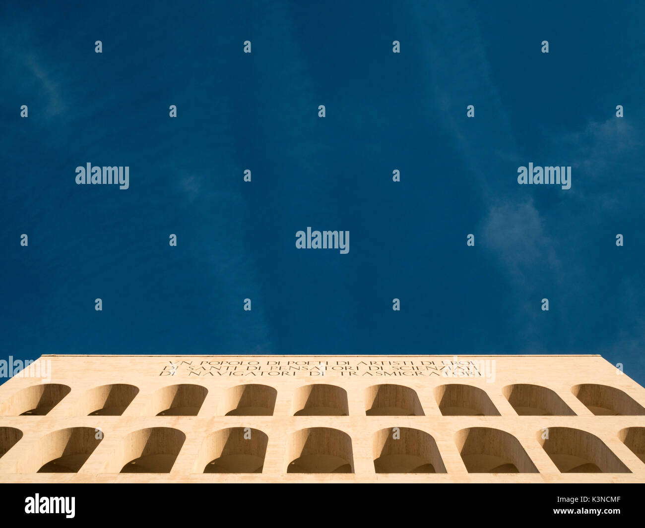 L'Europe, Italie, Latium, Rome. Square Coliseum de quartier EUR Banque D'Images