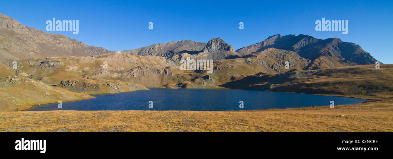 Leynir Taou et Pic Blanc, vu depuis le lac Rosset. Banque D'Images