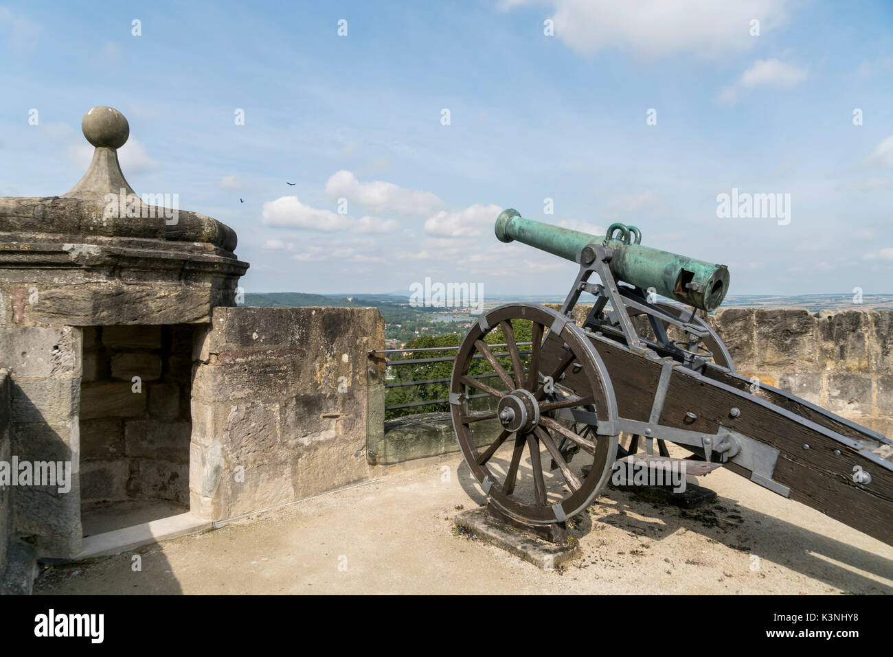 Kanone der Burg en Veste Coburg Coburg, Oberfranken, Bayern, Deutschland | Veste Coburg, canon, ou forteresse, Coburg Coburg, Haute-Franconie, Bavari Banque D'Images