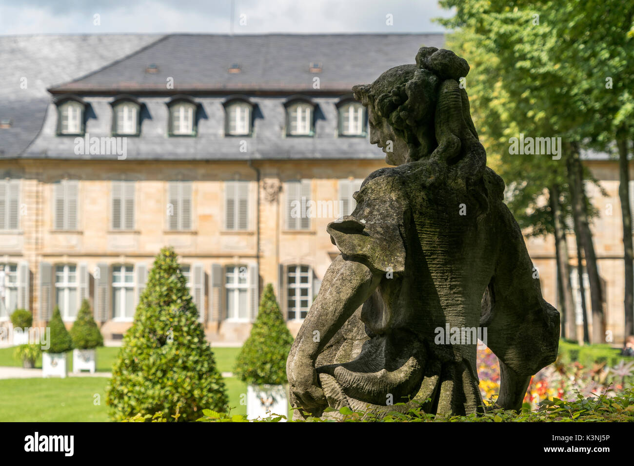 Hofgarten im neuen Schloss, Bayreuth, Oberfranken, Bayern, Deutschland | Jardin cour Hofgarten, nouveau palais Neues Schloss, Bayreuth, la Fra Banque D'Images