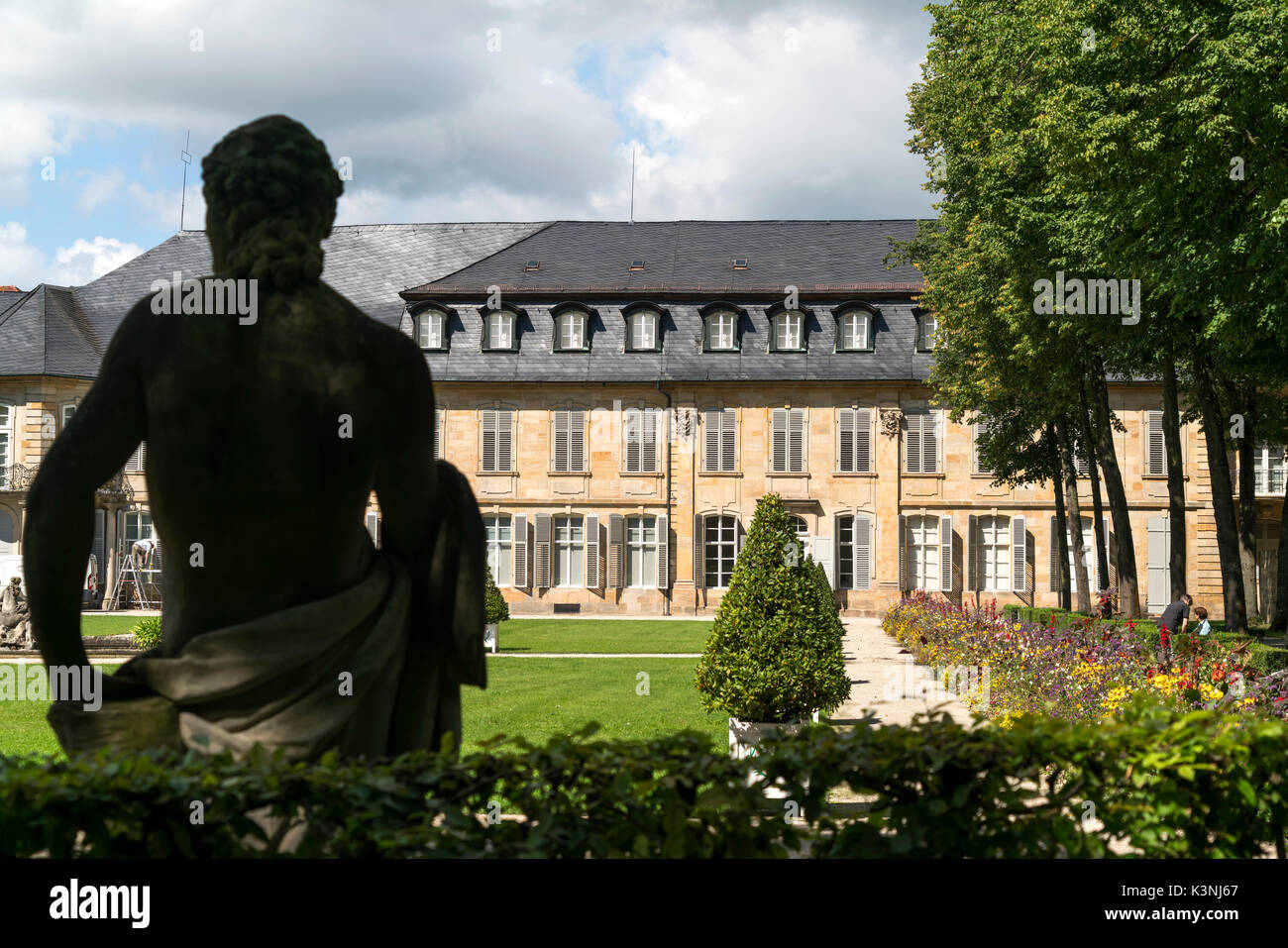 Hofgarten im neuen Schloss, Bayreuth, Oberfranken, Bayern, Deutschland | Jardin cour Hofgarten, nouveau palais Neues Schloss, Bayreuth, la Fra Banque D'Images