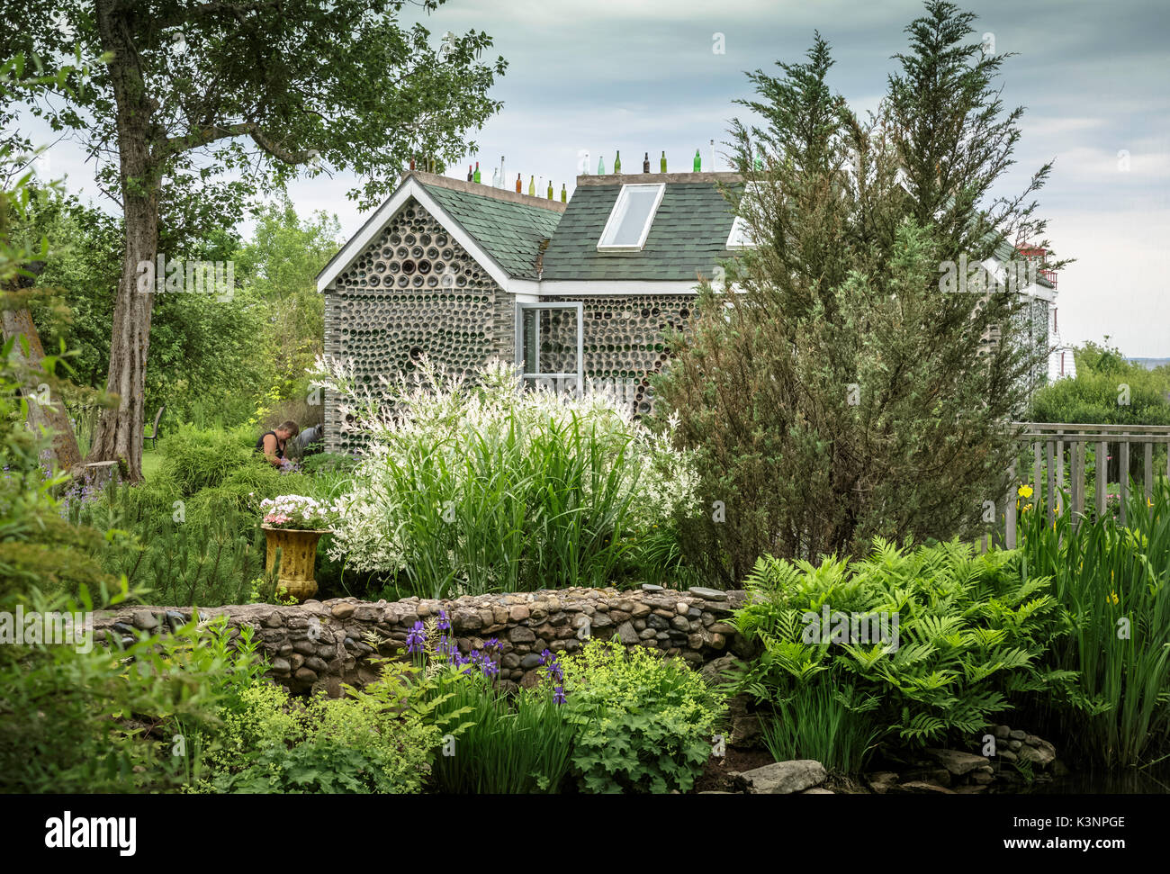 De beaux jardins à la bouteille des maisons, une attraction touristique de l'Île du Prince Édouard, Canada Banque D'Images