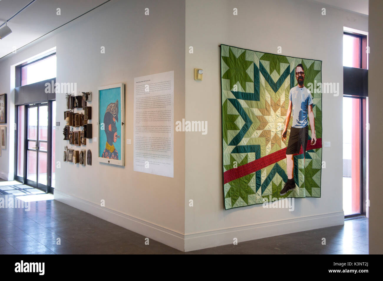 Couloir avec des peintures à l'Ogden Museum d'Art Contemporain de New Orleans, LA. USA Banque D'Images