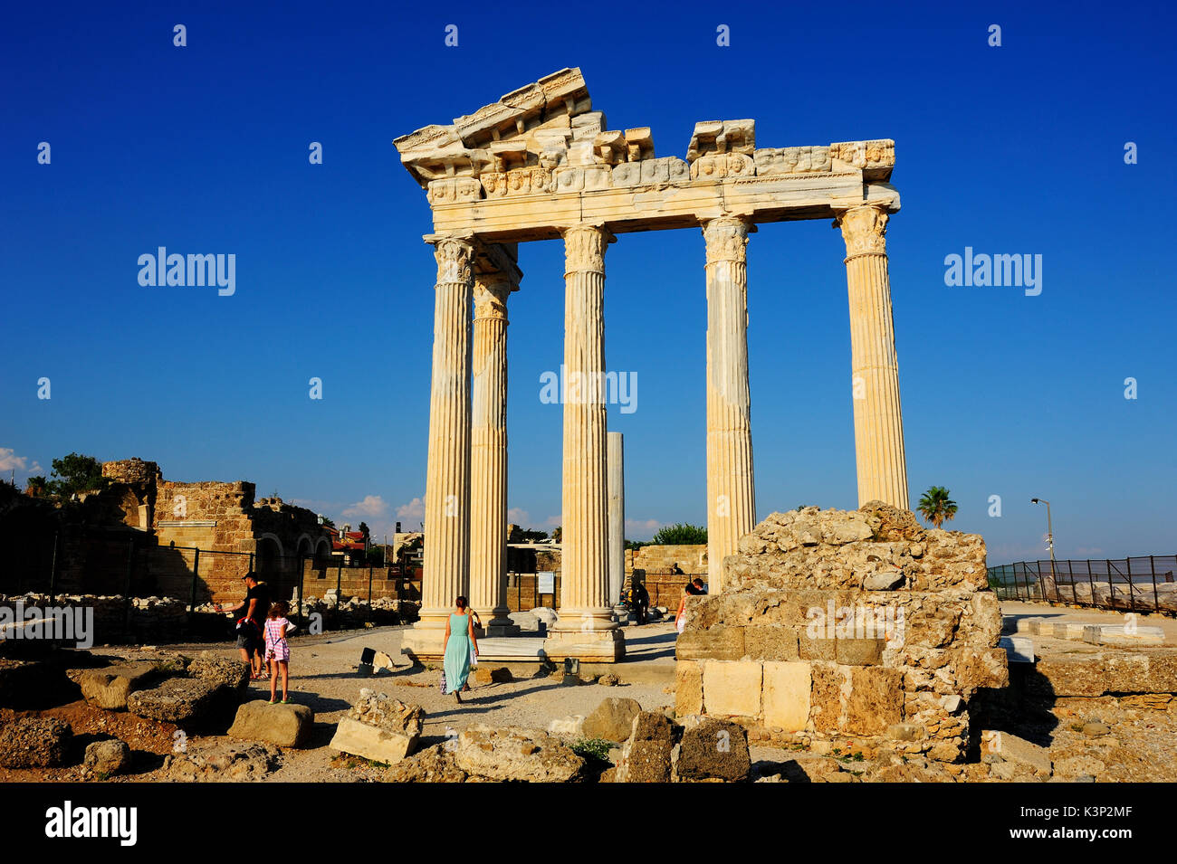Side, Turquie - juin 26,2015:temple d'apollon à side. Banque D'Images