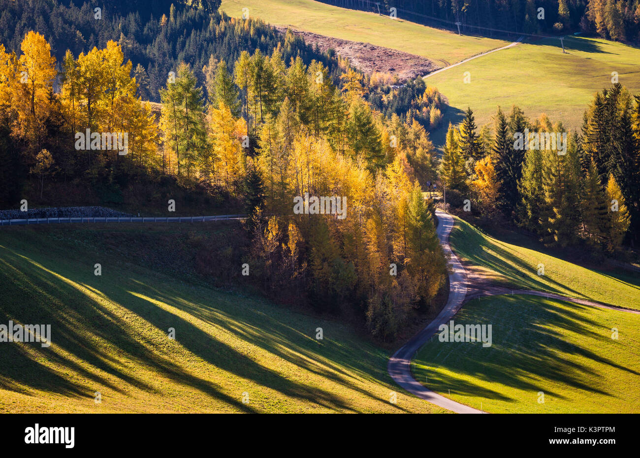 Val di Funes, Trentin-Haut-Adige, Italie Banque D'Images