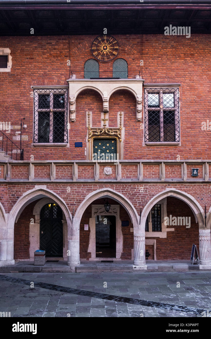 Cracovie, Pologne, Centre de l'Europe. Collegium Maius est le plus ancien bâtiment de l'Université Jagellonne. Banque D'Images