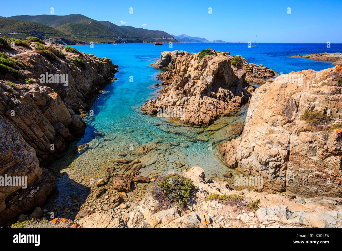 La Balagne, Cove de l'Ostriconi plage sur Corse, France Banque D'Images