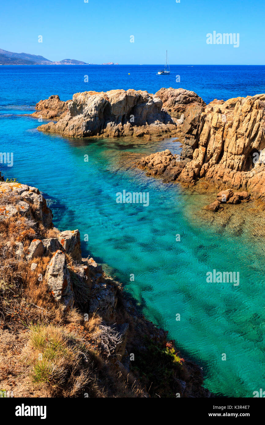 La France, de l'Ostriconi Beach Cove sur Corse, Balagne Banque D'Images
