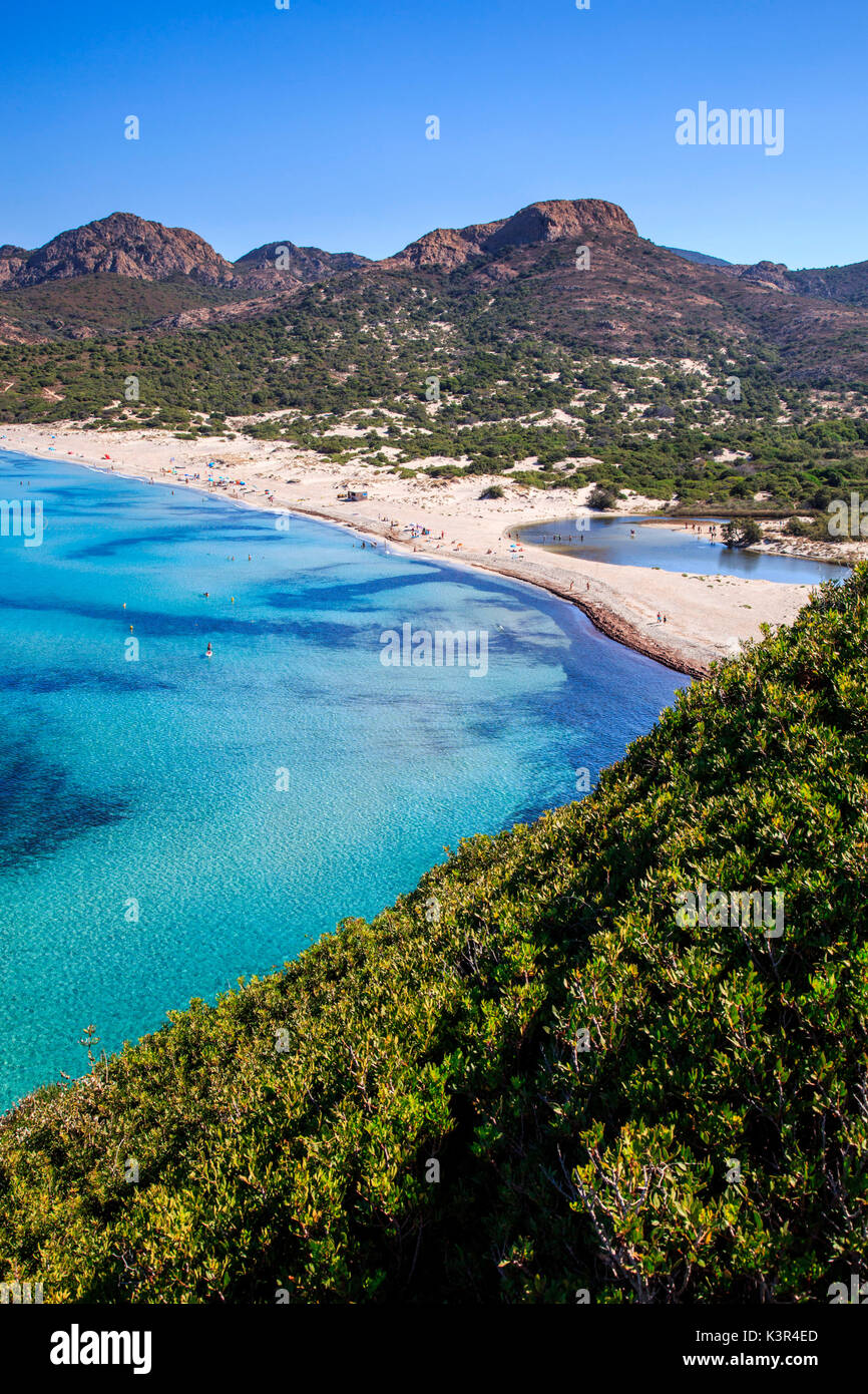 Corse, France, l'eau propre à partir de la plage de l'Ostriconi, Balagne Banque D'Images