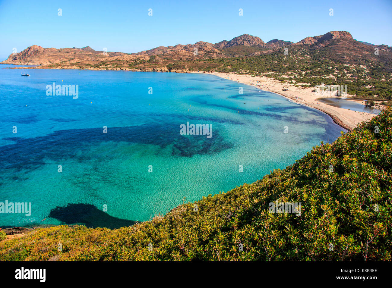 Corse, France, la plage de l'Ostriconi à Big Bay, Balagne Banque D'Images