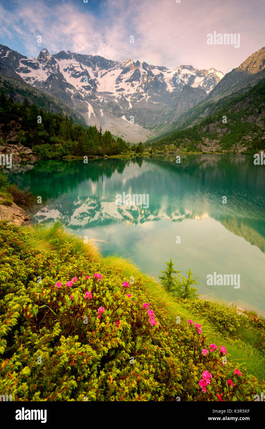 L'Europe, l'Italie, l'aviolo Lake dans le parc d'Adamello province de Brescia. Banque D'Images