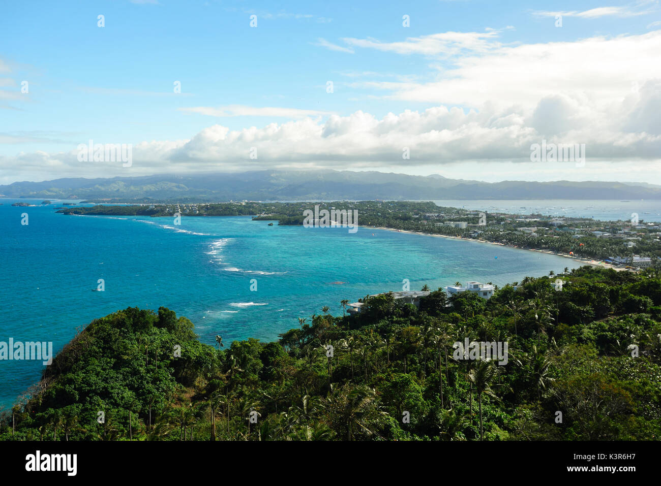 Boracay vue du paysage de montagne luho Banque D'Images