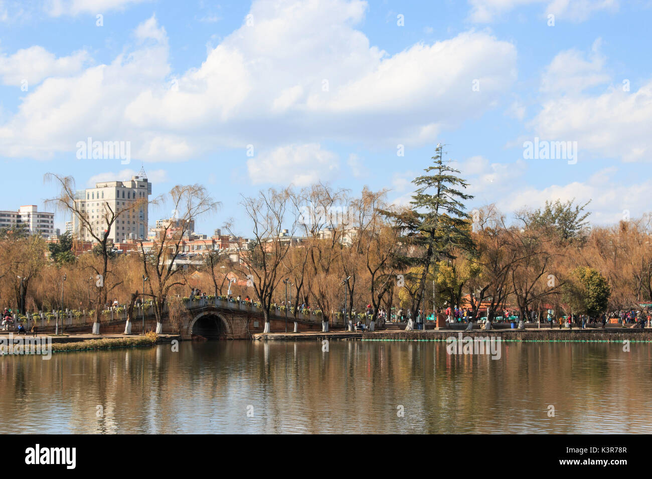 Green Lake Park à Kunming, Yunnan, l'endroit le plus populaire pour les loisirs dans la ville, Chine Banque D'Images