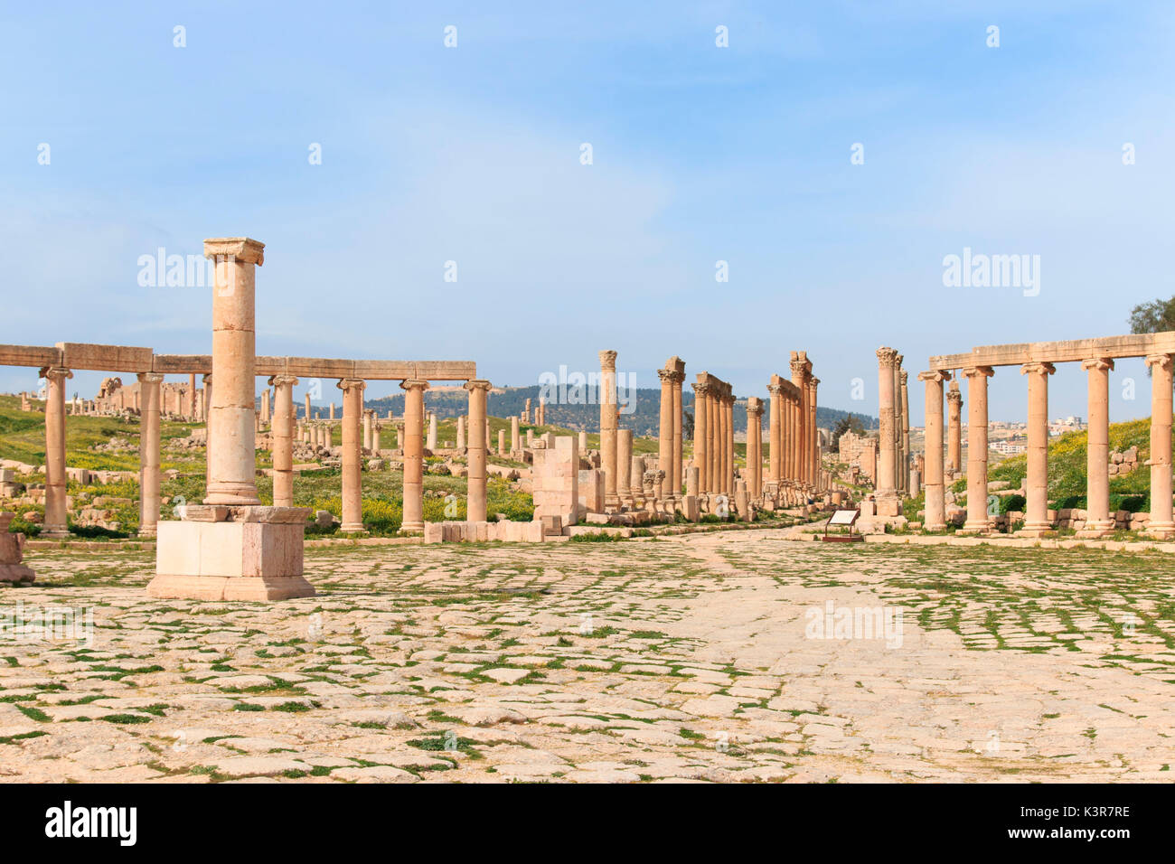 Ruines de l'ancienne ville gréco-romaine de Jerash, l'de Gérasa dans la Jordanie moderne Banque D'Images