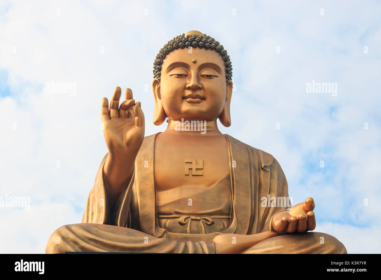 Bouddha géant dans la région de Fo Guang Shan à Kaohsiung, Taïwan. Banque D'Images