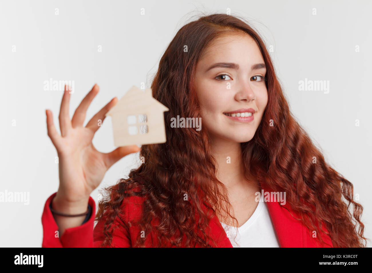 L'assurance de biens et de la sécurité.concept d'offrir house Banque D'Images