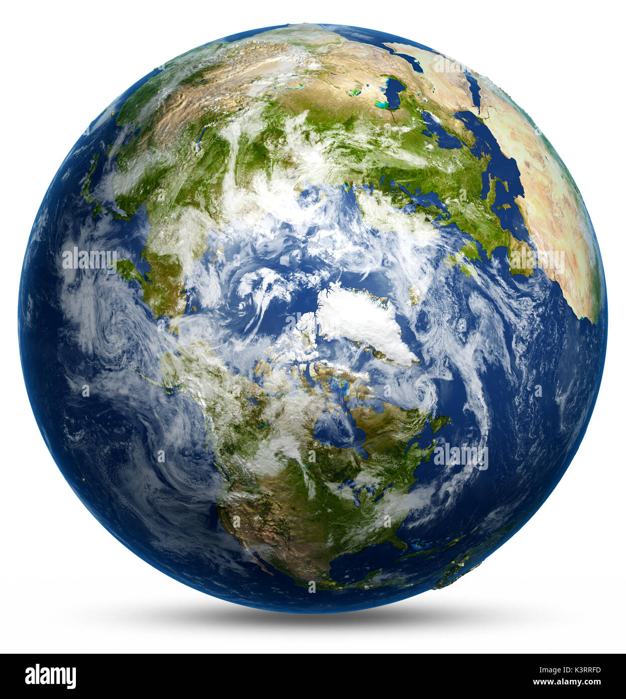 Earth globe map 3D Rendering Banque D'Images