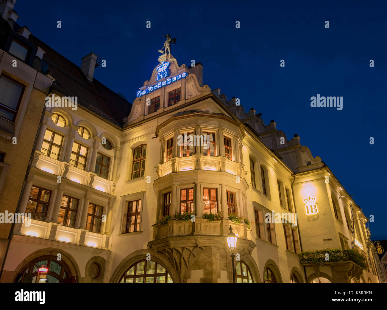 Hofbraeuhaus, célèbre brasserie de Munich, Bavaria, Germany, Europe Banque D'Images