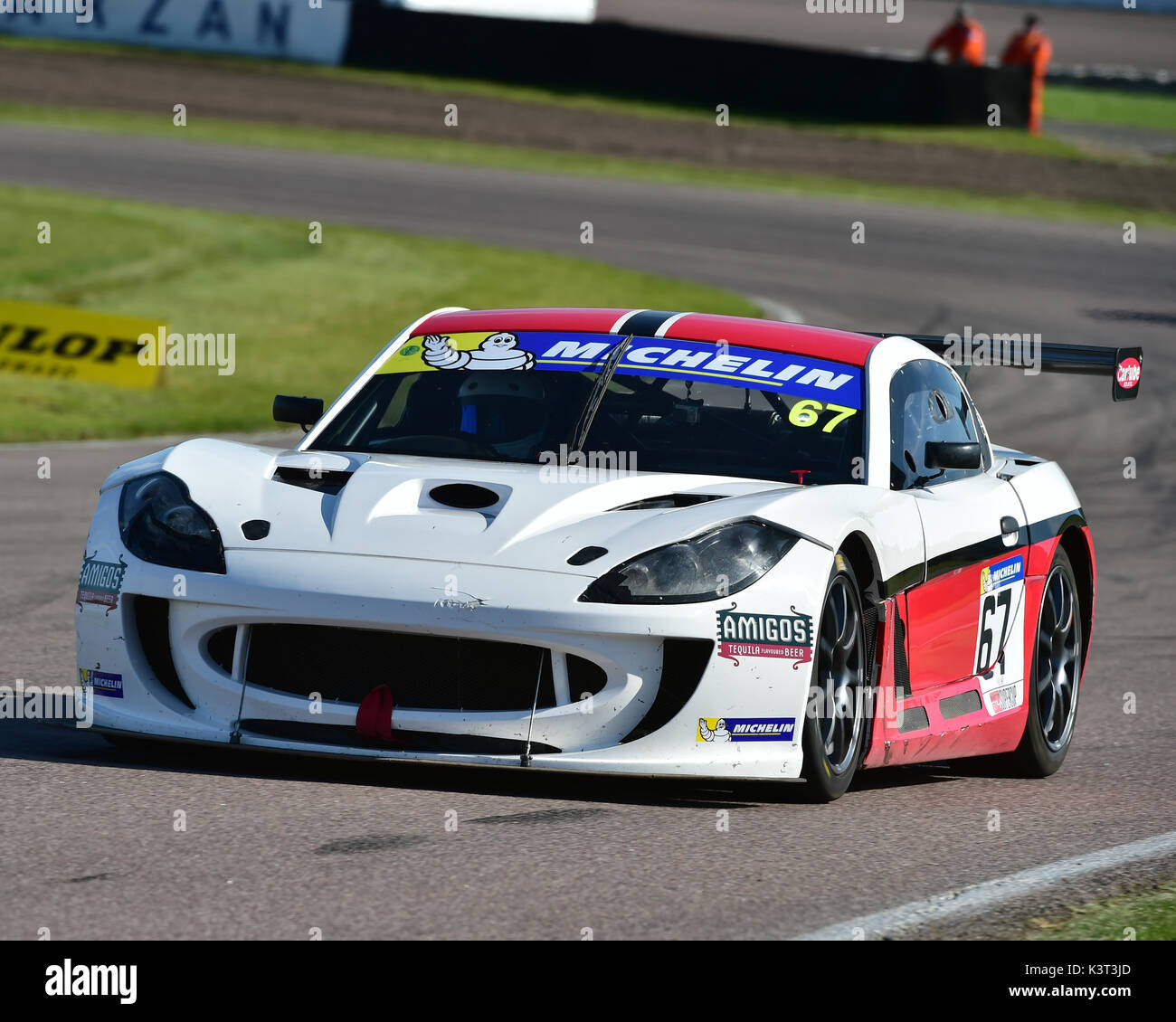 Dan Brooks, Ginetta G55, Michelin Ginetta GT4 Supercup, BTCC, Rockingham Rockingham Speedway Motorsport, dimanche, 27 août 2017, Christian Jacq, Britis Banque D'Images