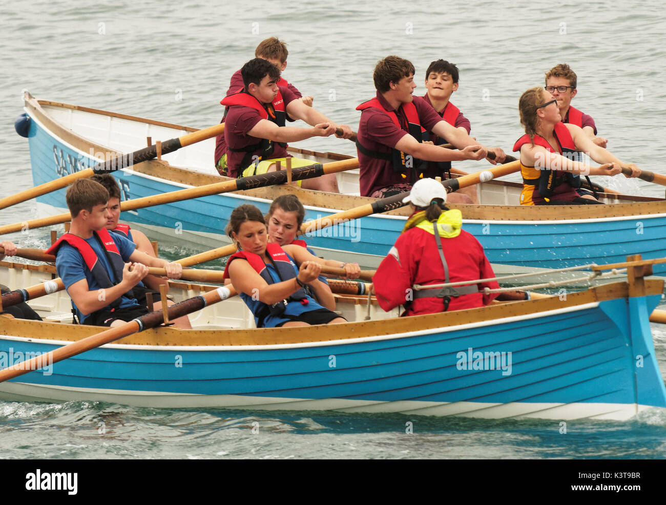 Newquay, Cornwall, UK. 06Th Sep 2017. Concert Patrimoine Mesdames aviron championnats, Newquay, Cornwall, UK. Crédit : Robert Taylor/Alamy Live News Banque D'Images