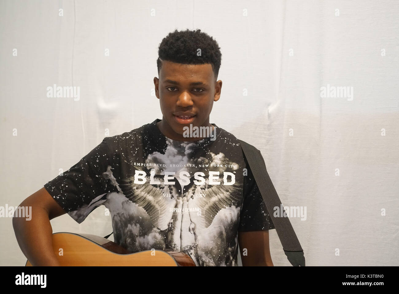Londres, Royaume-Uni. Sep, 2017 3. Ky finalistes fonctionne à la musique le maire de Londres Concerts à Westfield London. Credit : Voir Li/Alamy Live News Banque D'Images