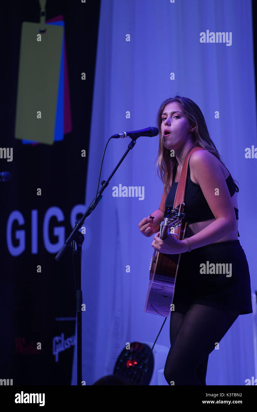 Londres, Royaume-Uni. Sep, 2017 3. Natalie guest Specail deux fois gagnant Shay en 2012 & 2015 fonctionne à la maire de Londres Concerts à Westfield London. Credit : Voir Li/Alamy Live News Banque D'Images