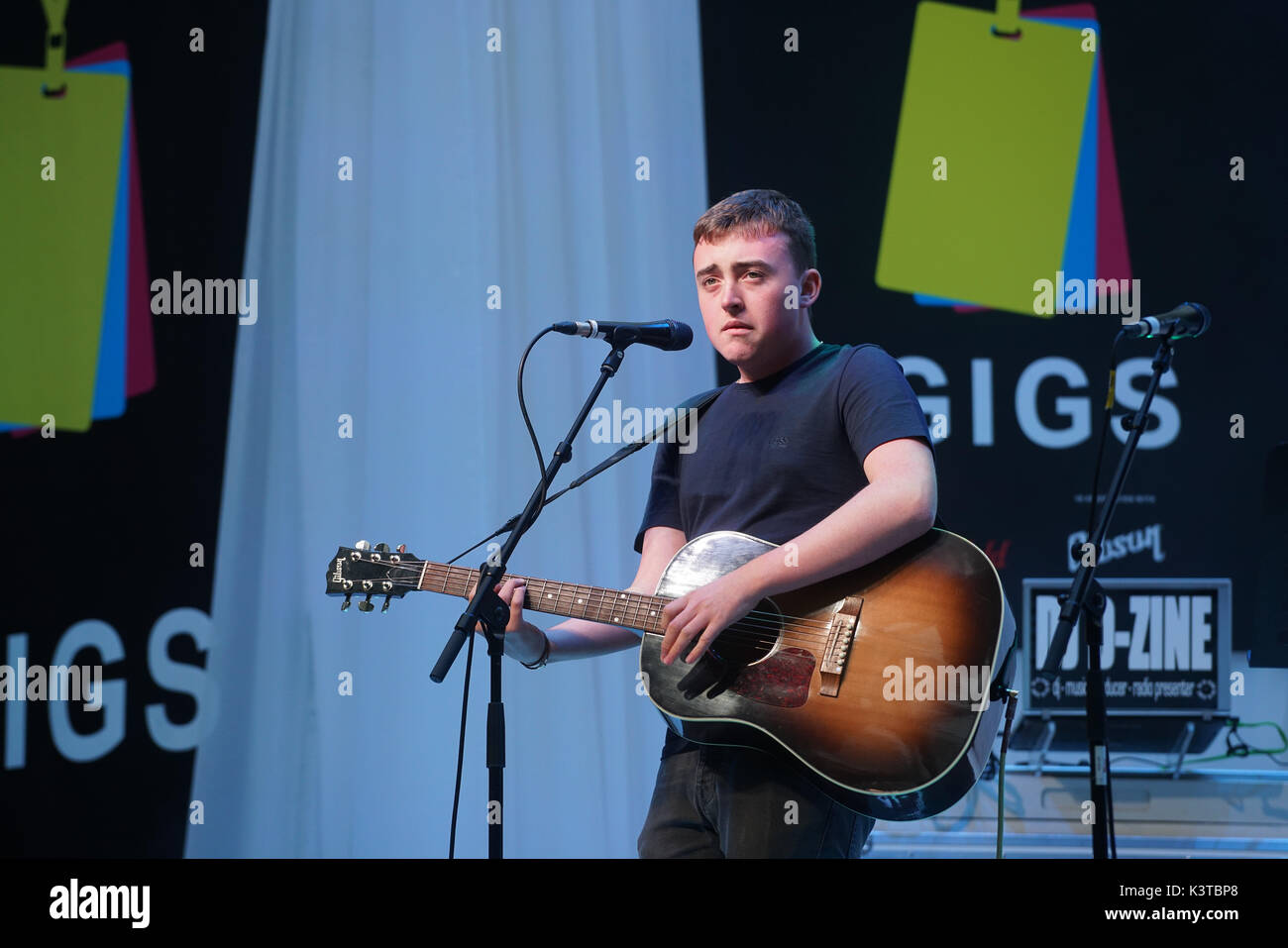 Londres, Royaume-Uni. Sep, 2017 3. Jamie finaliste Wooding effectue au maire de Londres Concerts à Westfield London. Credit : Voir Li/Alamy Live News Banque D'Images